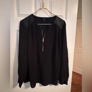 Sleek black top for a night out